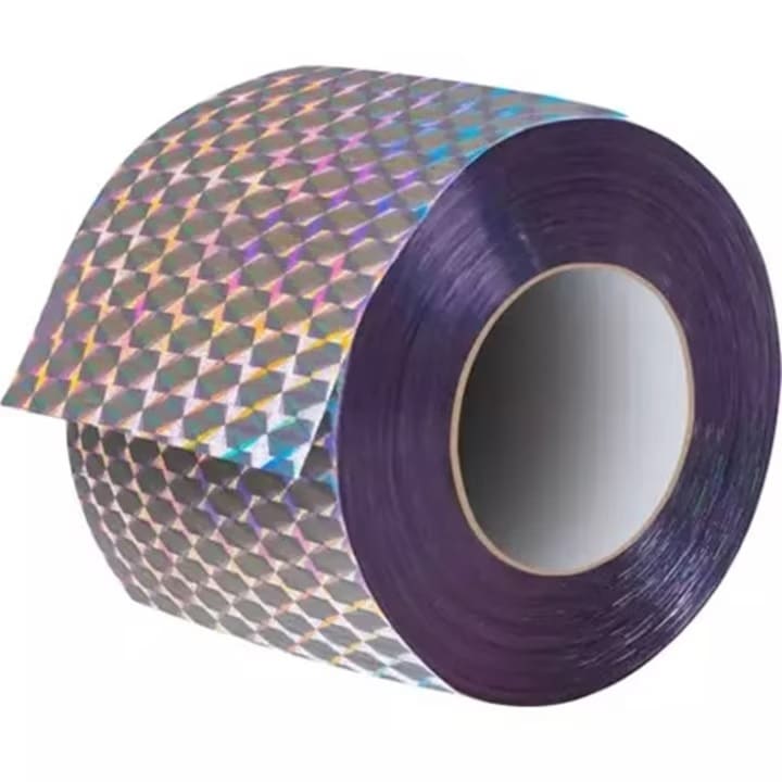 Banda reflectorizanta anti pasari, model holografic, 4.5cmx80m, Multicolor, RBT-BBL8182