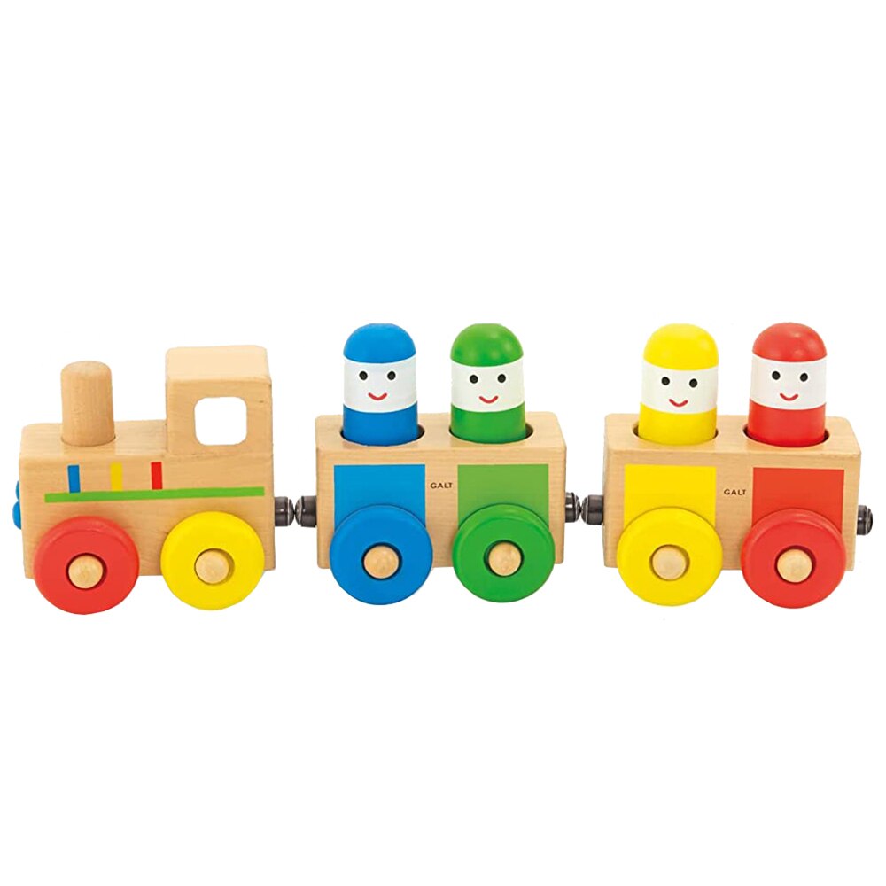 Дървено влакче Galt Toys, Сортер, С човечета - eMAG.bg