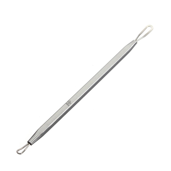 Ustensila indepartare puncte negre, UBX, inox, lungime 12.5 cm, argintiu