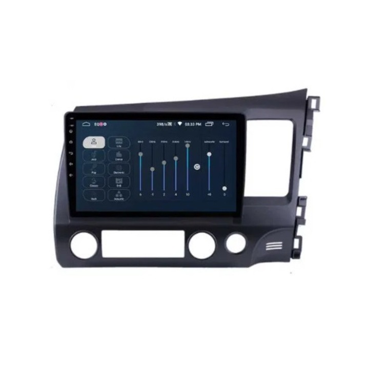 Sistem de Navigatie Honda Civic, Android, Procesor Octa Core, memorie RAM 4G, memorie interna 64G Carplay si Android auto, conexiune 4G prin Slot Cartela Sim