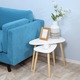 Set 2 masute de cafea in stil nordic, Homcom, Lemn, Alb