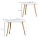 Set 2 masute de cafea in stil nordic, Homcom, Lemn, Alb