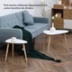 Set 2 masute de cafea in stil nordic, Homcom, Lemn, Alb