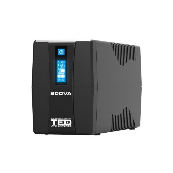UPS 900VA / 500W с LCD и 2 Line Interactive контакта, TED Electric