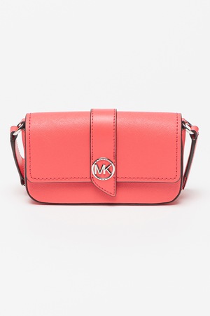 Michael Kors, Geanta crossbody de piele Greenwich, Roz aprins - eMAG.ro