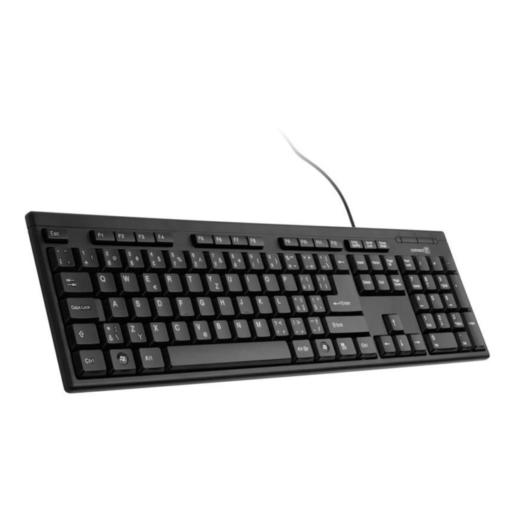 Billentyűzet, Connect IT, USB, 180 cm, Fekete