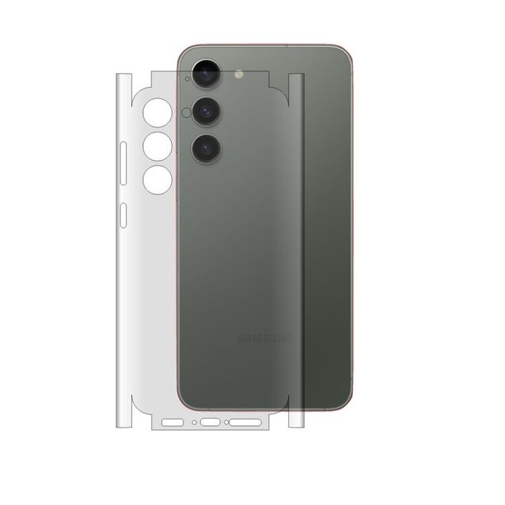 Folie Spate cu Laterale Compatibila cu Samsung Galaxy S23 - AntiSock Ultrarezistenta Autoregenerabila UHD Invizibila