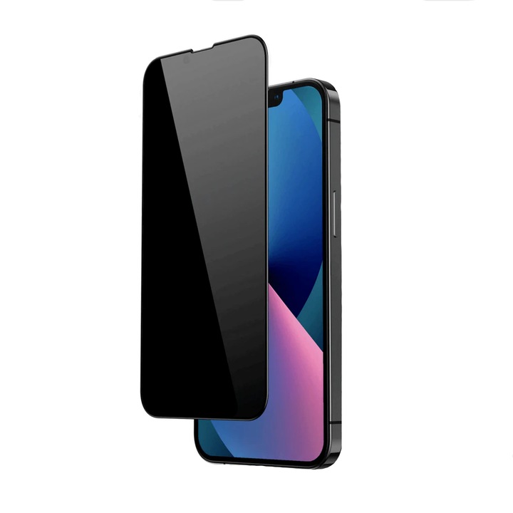 Folie protectie ecran, BeSmart, De confidentialitate, Compatibila cu iPhone 13/13 Pro, Negru