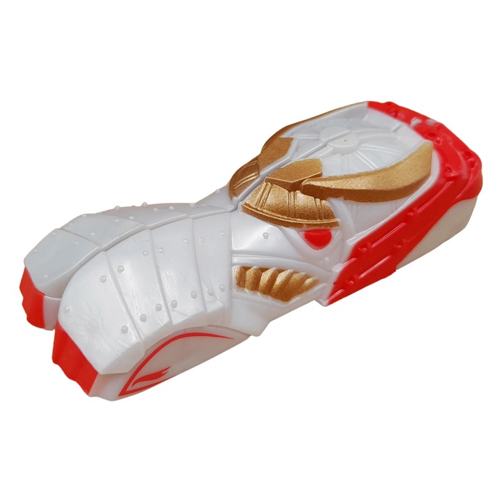 Masinuta dubla care se separa Depox, Split Speeders, Samurai Wind, plastic, cu magnet, 9.5 cm, alb