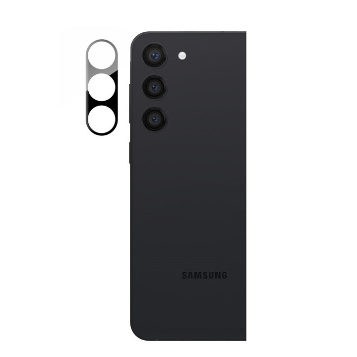 Folie sticla camera foto WOZINSKY Full Cover compatibila cu Samsung Galaxy S23 Plus Black