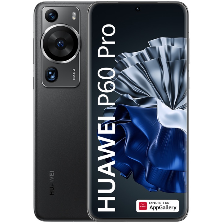 Telefon mobil Huawei P60 Pro, Dual SIM, 8GB RAM, 256GB, 4G, Black