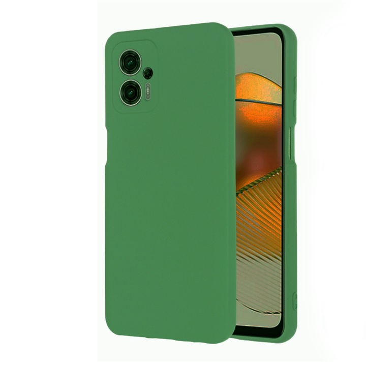 Силиконов калъф TPU G-Tech Liquid, съвместим с Motorola Moto G23, изработен от силикон, зелен