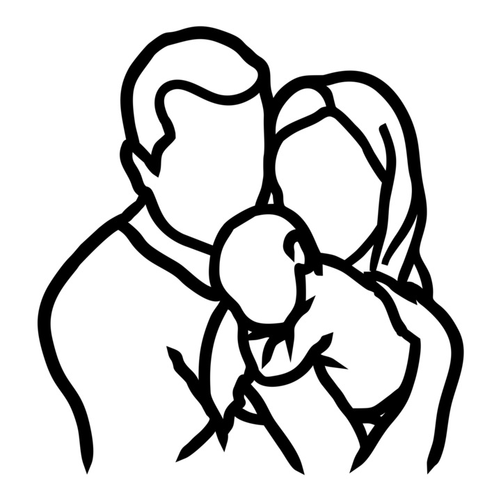 Topper tort Oneline, Inedit Print, Familia, Plexiglas Negru, TC918, 13x13 cm