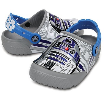 Papuci, fete, Crocs, FUN LAB, Gri/Albastru Papuci, fete, Crocs, FUN LAB, Gri/Albastru