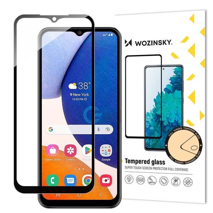 Wozinsky Full Glue Tempered Glass Samsung Galaxy A14 5G / A14 / A34 5G 9H Full Screen Tempered Glass with Black Frame