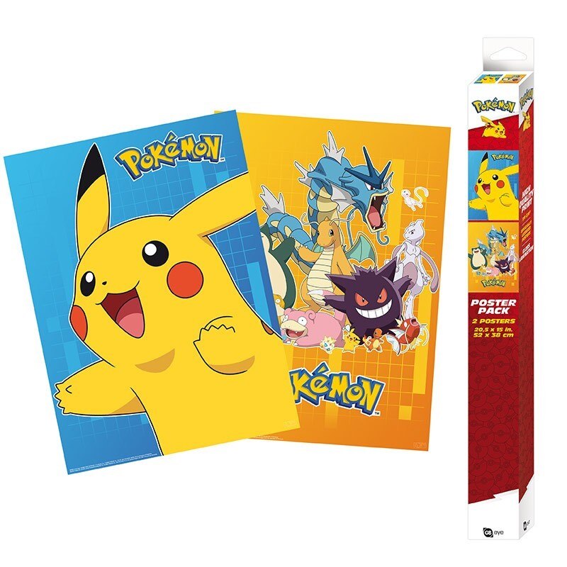 Set 2 Postere Pokemon, Colourful Characters, 52 x 38 cm - eMAG.ro