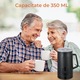 Aparat pentru Spumat Laptele Rece sau Cald Bukate® - Cappuccino, Ciocolata Calda cu Lapte, Spumare 160ml, Incalzire 350ml, Capacitate 580ml, Cana Detasabila, Auto-oprire, Negru, Bukate®