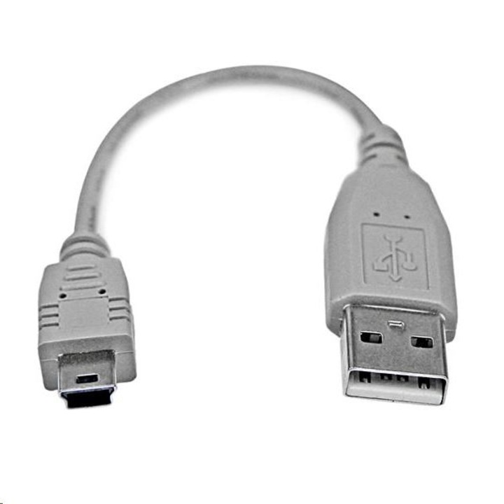Кабел StarTech.com USB -> Mini USB сив (USB2HABM6IN) (USB2HABM6IN)