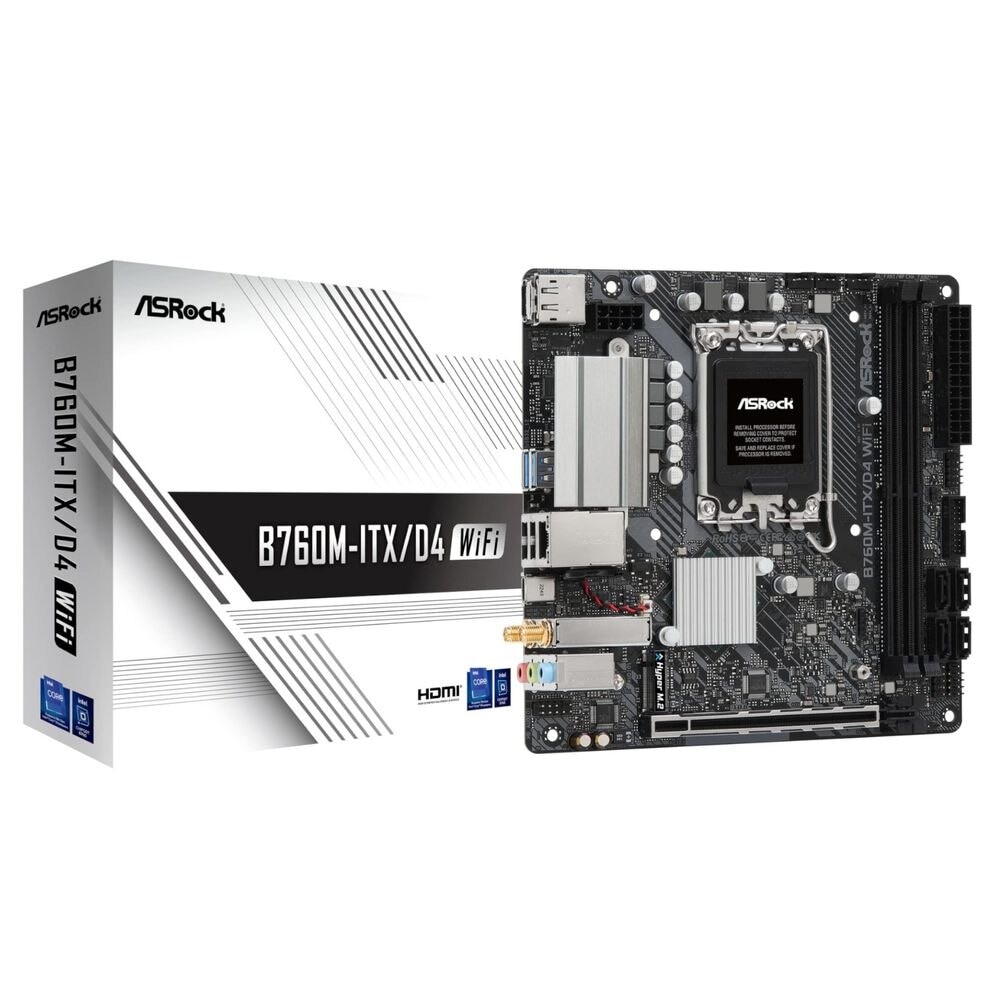 LGA1700 Mini-ITX ASRock B760M-ITX mouse版 Placa de baza, ASRock, B760M-ITX/D4, WIFI B760, Mini-ITX, Socket