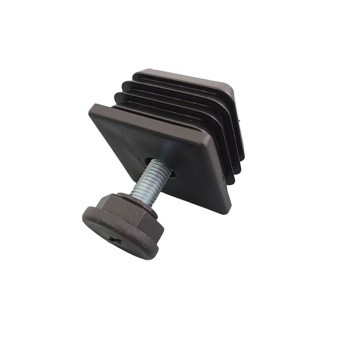 Set 4 picioare reglabile pentru profil 50x50mm cu Filet M10, H40mm