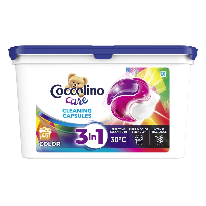 Capsule de spalare pentru haine colorate, Cocolino, 45 buc