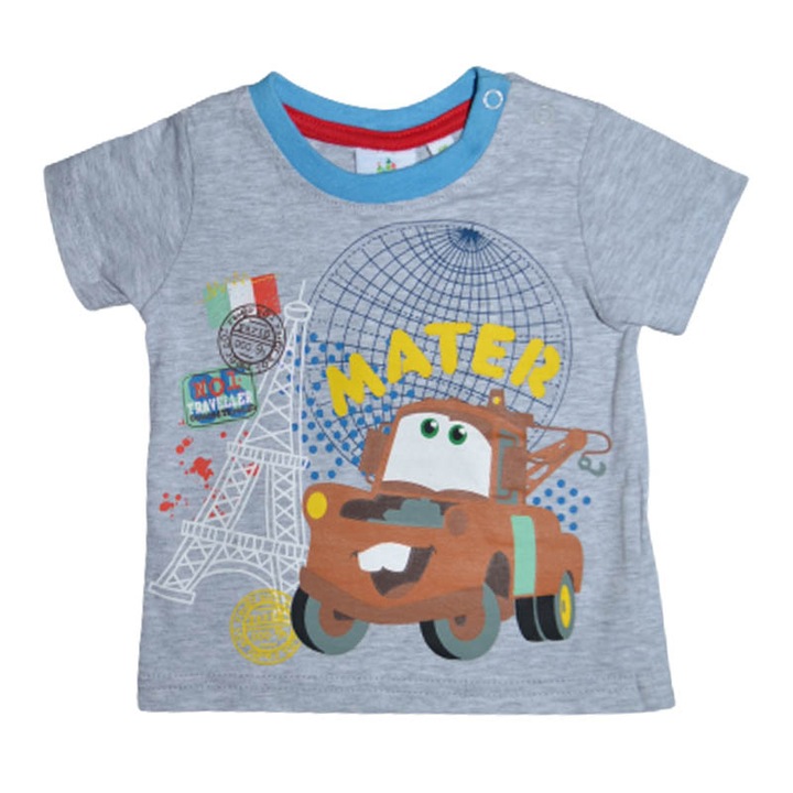 Тениска с къс ръкав за момче Disney 250423-G, Сива 68 СМ