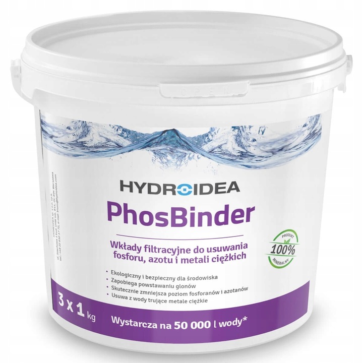 Set 3x1kg PhosBinder Hydroidea, filtrare ecologica, neutralizare fosfor, pentru apa dulce
