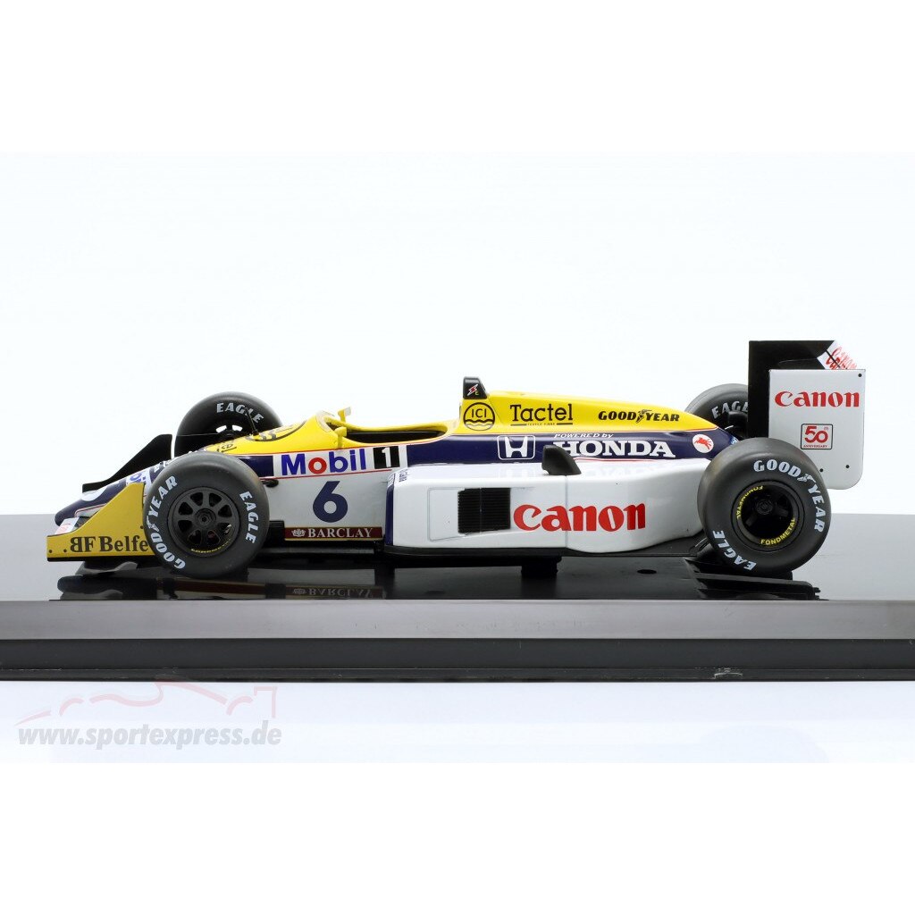 Modèle F1 Williams Honda FW11B - 1/24, Pilote Nelson Piquet 1987, Neuf