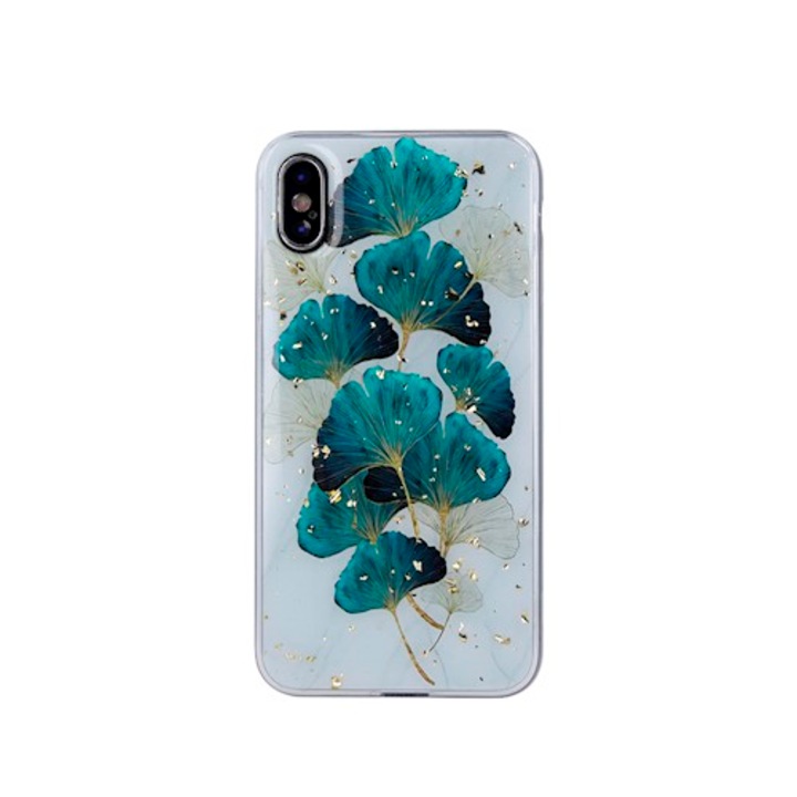 Husa "Gold Glam case" pentru iPhone 15 Pro Max 6, 7, Leaves