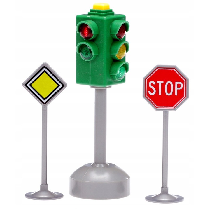 KRESZ lámpa és közlekedési tábla készlet, Trifox, 3 év+