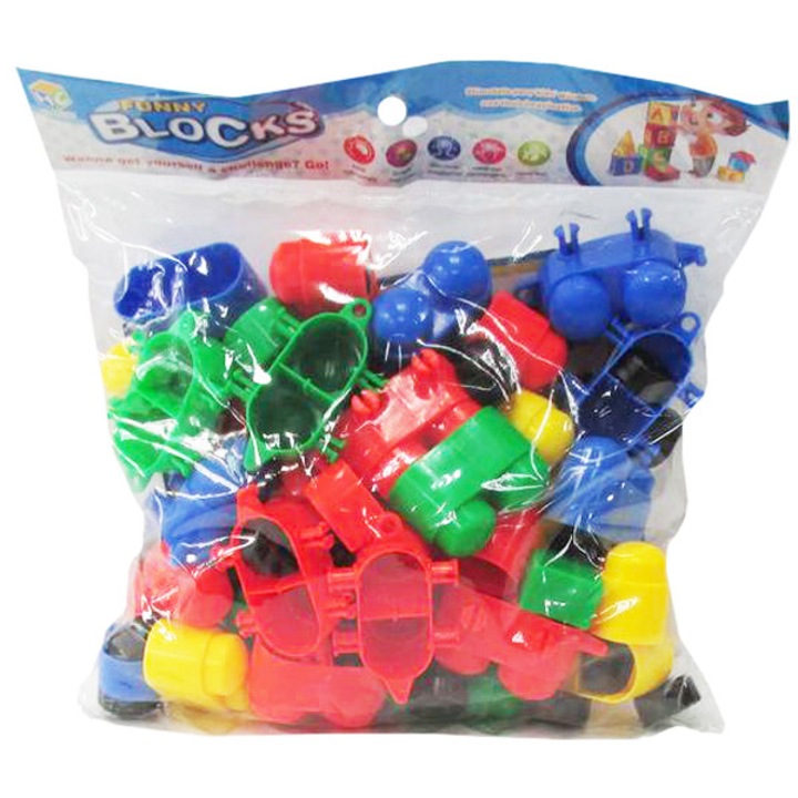 Trifox 191937676 Funny Blocks Építőjáték készlet, Gyermekeknek, 1 csomag, Többszínű