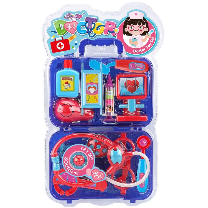 Set de jucarie pentru doctori, Trifox, Plastic, Multicolor