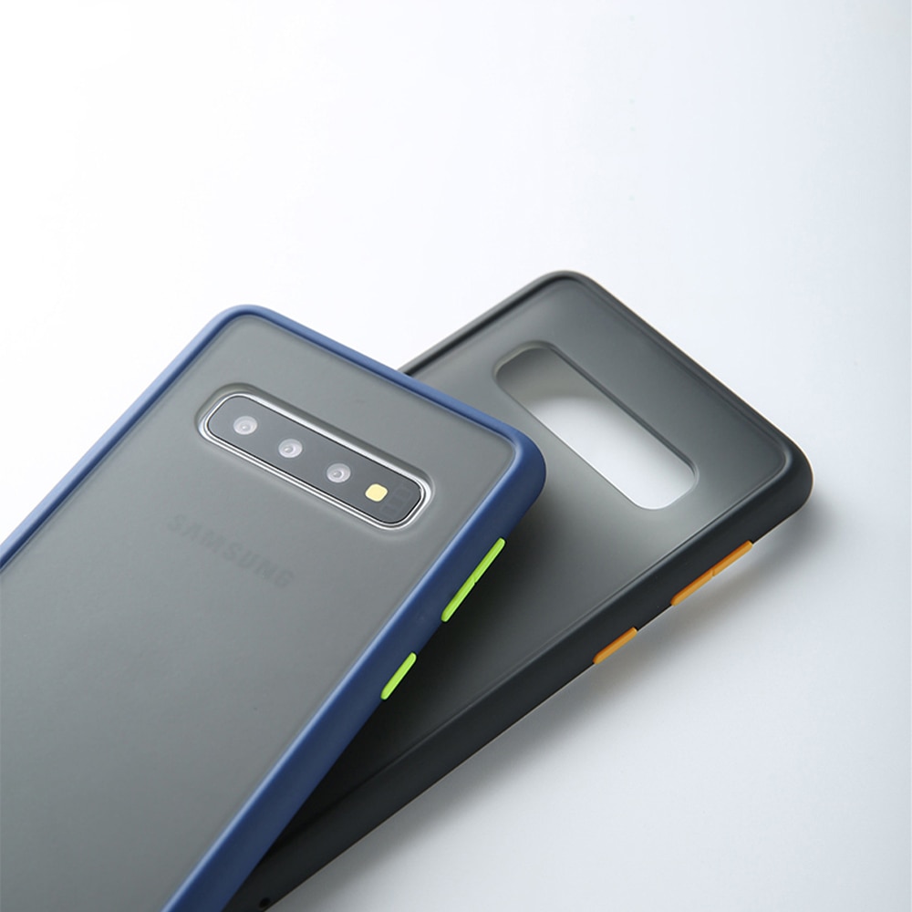 Husa de Protectie pentru Samsung Galaxy S10 Plus, Silicon TPU, Protectie Camera, Trendy Smoky Design, Negru