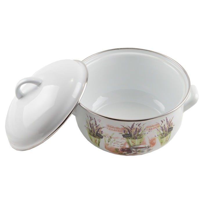 Zománcozott Lábas+fedő 18cm-es 2,4L