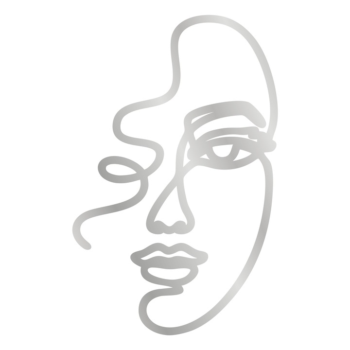 Topper tort Oneline, Girl, Inedit Print, Oglinda Argintie, TC926, 9x15 cm