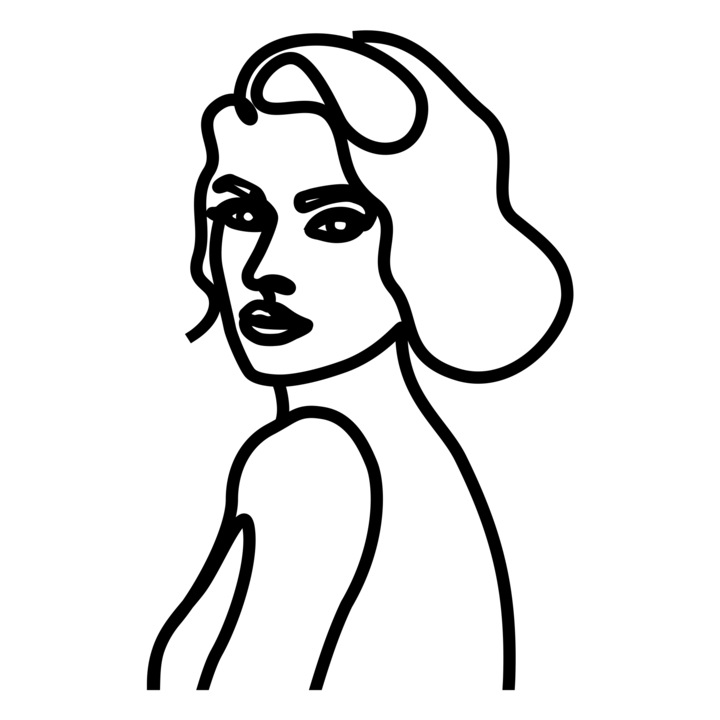 Topper tort Oneline, Girl, Inedit Print, Plexiglas Negru, TC938, 9x15 cm