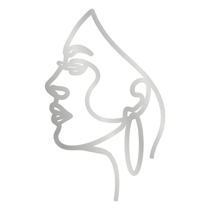 Topper tort Oneline, Girl, Inedit Print, Oglinda Argintie, TC937, 9x15 cm