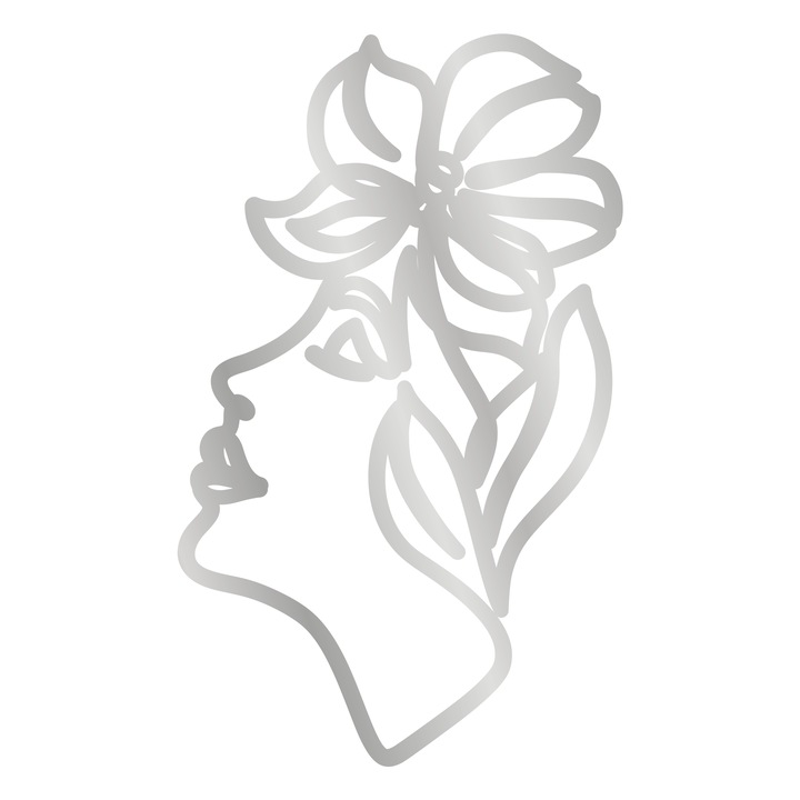 Topper tort Oneline, Flori, Inedit Print, Oglinda Argintie, TC936, 9x15 cm