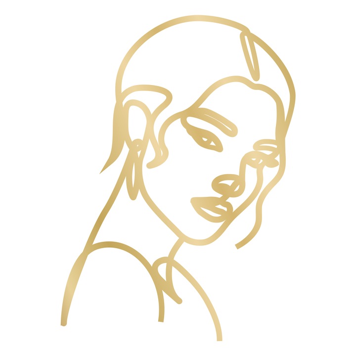 Topper tort Oneline, Girl, Inedit Print, Oglinda Aurie, TC934, 10x15 cm