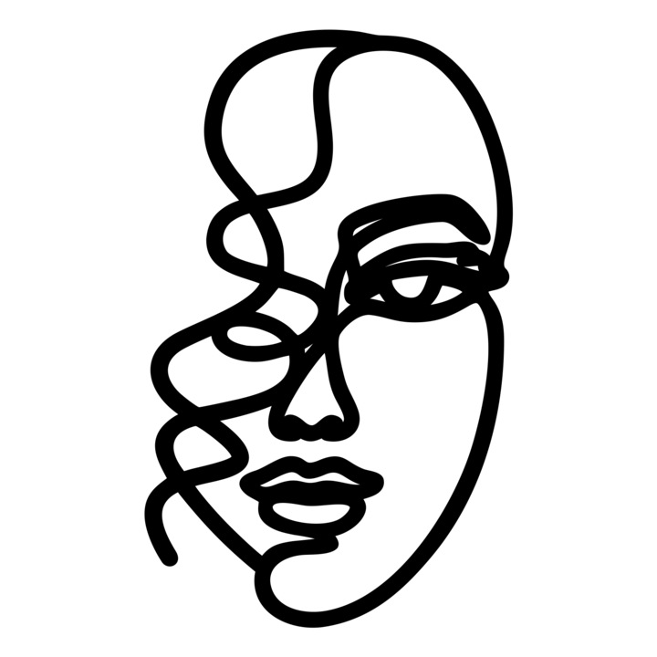 Topper tort Oneline, Girl, Inedit Print, Plexiglas Negru, TC930, 9x15 cm