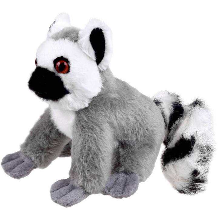Jucarie de plus lemur, Ramiz, 13 cm, Gri