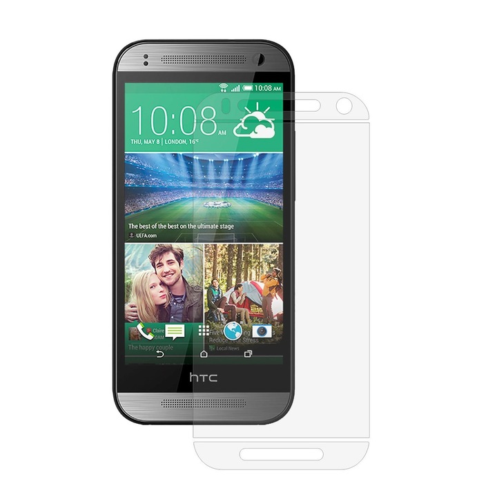 Комплект от 2 фолиа за защита на екрана, пълно покритие, лепило и много гъвкаво, невидимо Skinz Ultra-Clear HD за HTC One Mini 2 M2