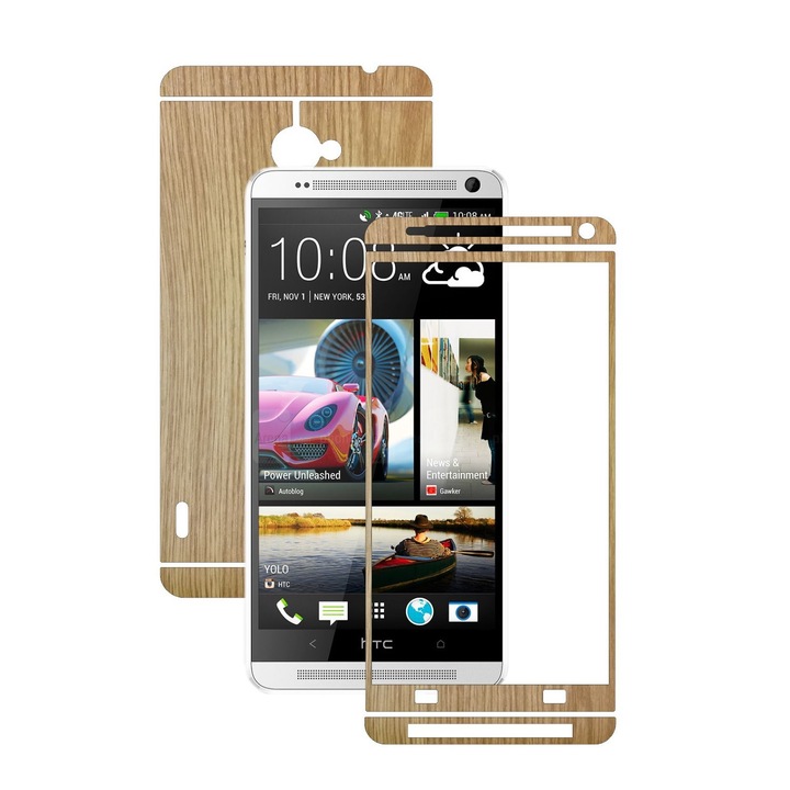 Защитен филм Carbon Skinz, Adhesive Skin Cover for Case, Oak Wood, посветен на HTC One Max, Max Dual
