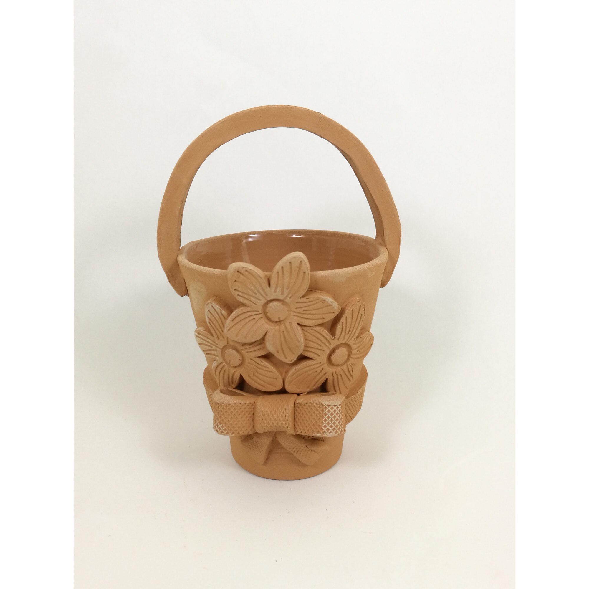 Cosulet inalt cu flori si panglica