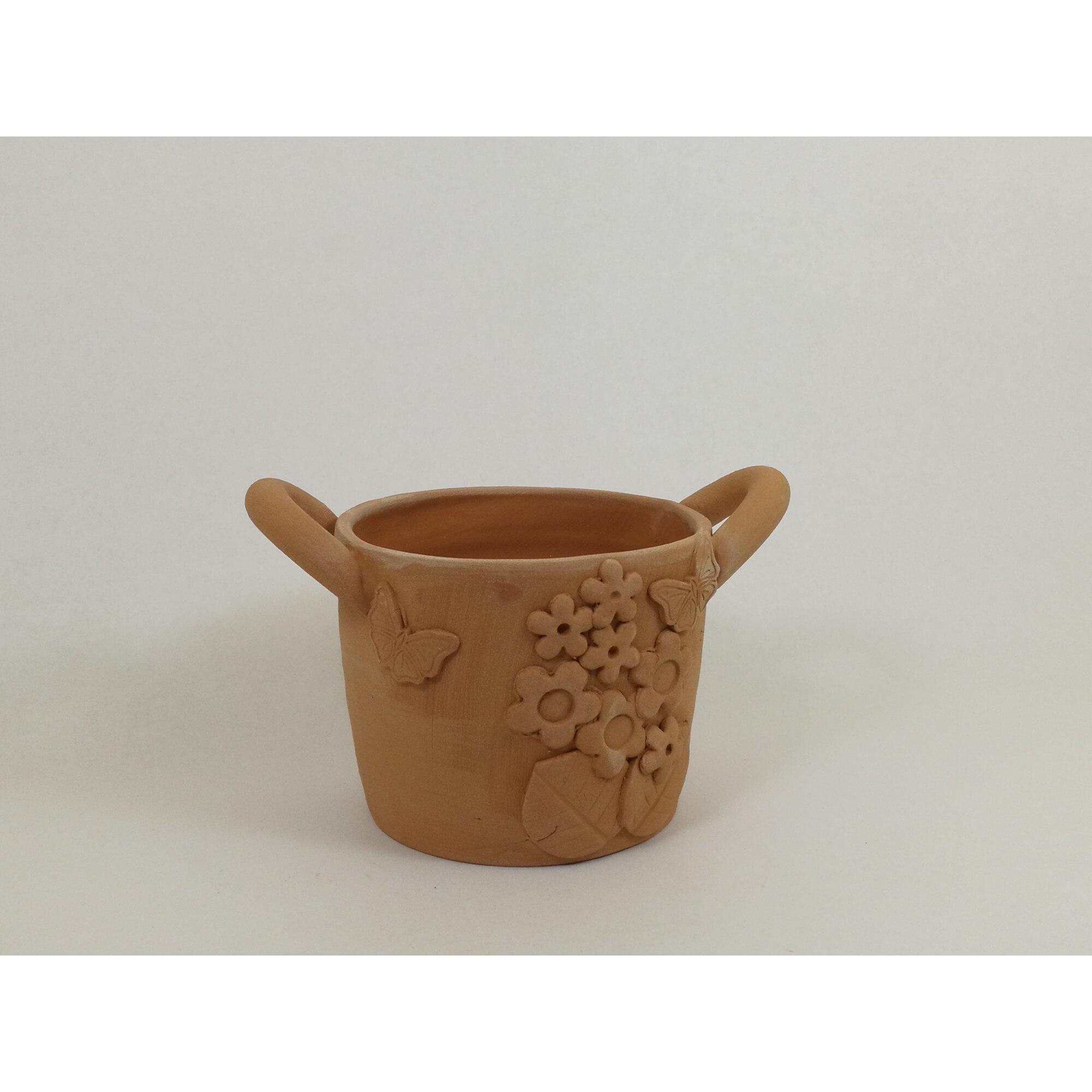 Ghiveci cu toarte, flori si fluturi