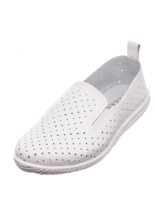 Pantofi din piele, Tellus 72-02, Alb