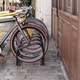 Suport de parcare pentru 4 biciclete, Homcom, Otel, 110x33x27 cm, Negru