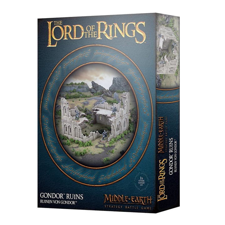 Elemente pentru machetele Gondor Ruins, Middle-Earth, Games Workshop, 106 piese, scara 32mm