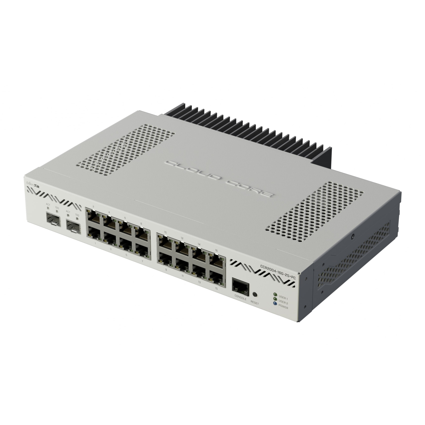 MIKROTIK ETHERNET ROUTER CCR2004-16G-2S+PC, 16 X 10/100/1000