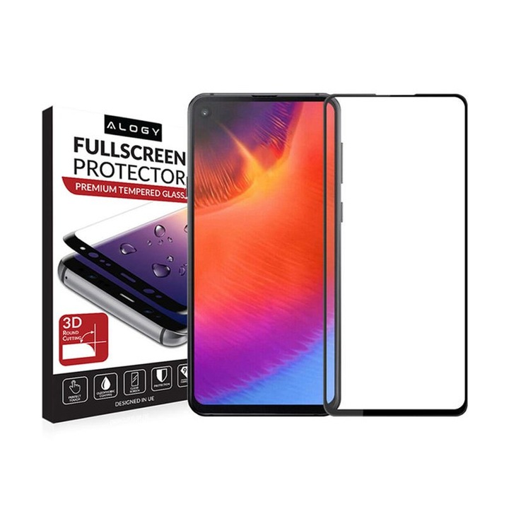 Folie protectie ALOGY Samsung Galaxy A60/M40 negru 9D 9H